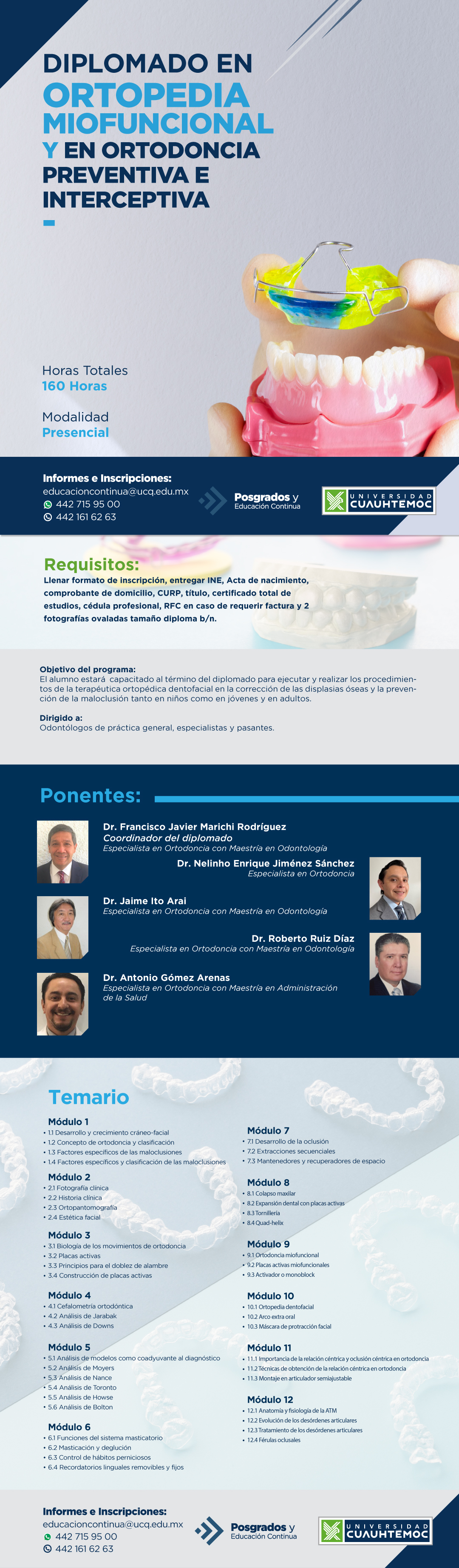 Diplomado en Ortopedia Miofuncional en Ortodoncia Preventiva e Interceptiva